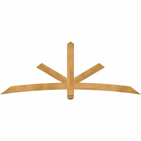 Ekena Millwork Alberta Rough Sawn Timber Gable Bracket, Western Red Cedar, 84"W x 31"H x 2"D x 4"F, 9/12 Pitch GBW084X31X0204ALB00RWR